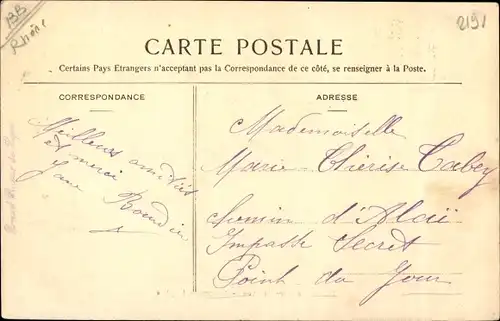 Ak Couzon Lyon Rhône, L'Eglise