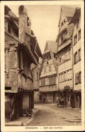 Ak Strasbourg Straßburg Elsass Bas Rhin, Bain aux Plantes