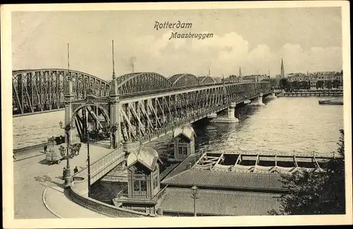 Ak Rotterdam Südholland Niederlande, Maasbruggen