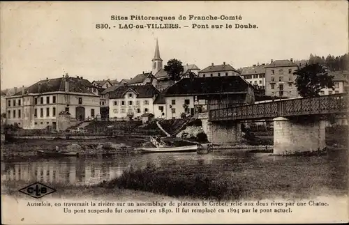 Ak Lac ou Villers Doubs, Pont sur le Doubs