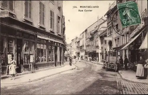 Ak Montbéliard Doubs, Rue Cuvier