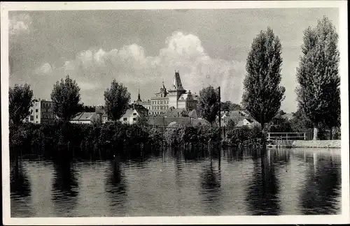 Ak Prelouc Pschelautsch Region Pardubice, Blick auf den Ort