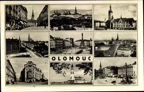 Ak Olomouc Olmütz Stadt, Stadtansichten, Kirche, Platz, Straße