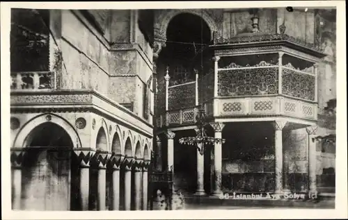 Foto Ak Konstantinopel Istanbul Türkei, Aya Sofya ici