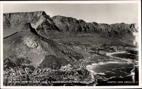 Ak Cape Peninsula Südafrika, Aerial view of Lion's Head and Twelve Apostles, Küstenlandschaft
