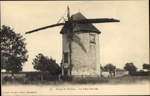 Ak Camp de Chalons Camp de Mourmelon Marne, Le Vieux Moulin
