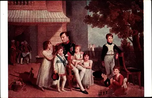 Künstler Ak Ducis, Napoleon et les enfants de Murat