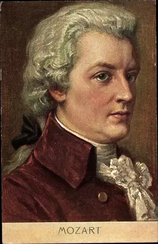 Ak Wolfgang Amadeus Mozart, Komponist, Portrait