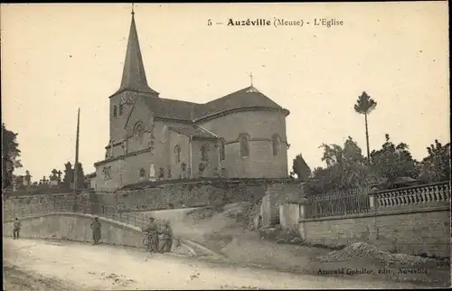 Ak Auzéville en Argonne Meuse, Eglise