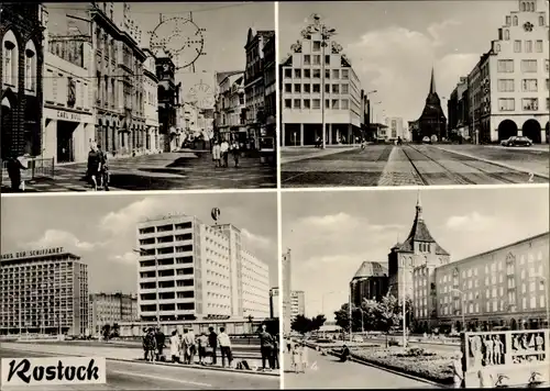 Ak Hansestadt Rostock, Kröpeliner Straße, Haus Sonne, Steintor, Haus der Schifffahrt