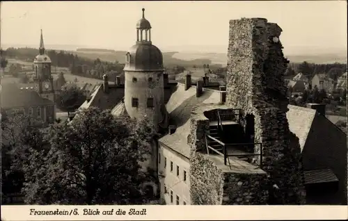 Ak Frauenstein Erzgebirge, Blick auf die Stadt