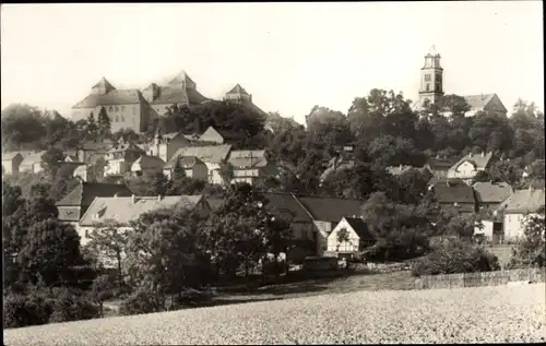 Ak Augustusburg im Erzgebirge, Blick auf Schloss u. Ort