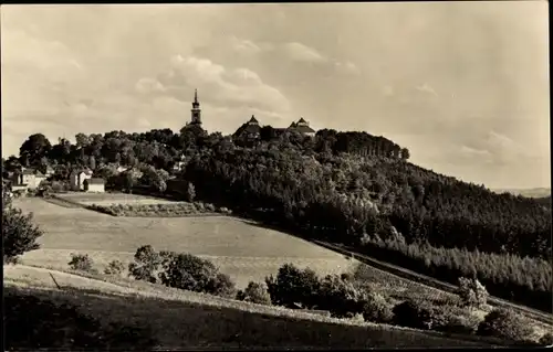 Ak Augustusburg Erzgebirge, Blick auf Burg und Landschaft