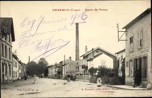 Ak Charmes Vosges, Route de Nancy, Epicerie Lagarde
