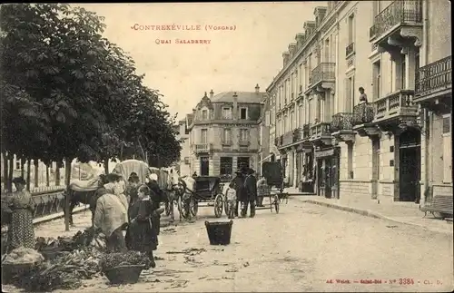 Ak Contrexéville Vosges, Quai Salaberry