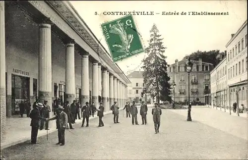 Ak Contrexéville Vosges, Entrée de l'Establissement