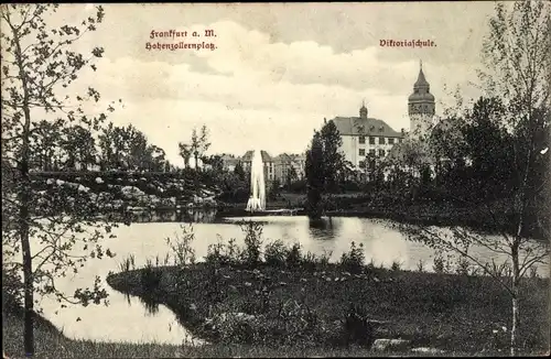 Ak Frankfurt am Main, Hohenzollernplatz, Viktoriaschule