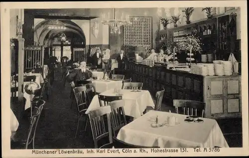 Ak Köln am Rhein, Münchener Löwenbräu, Hohestraße 131