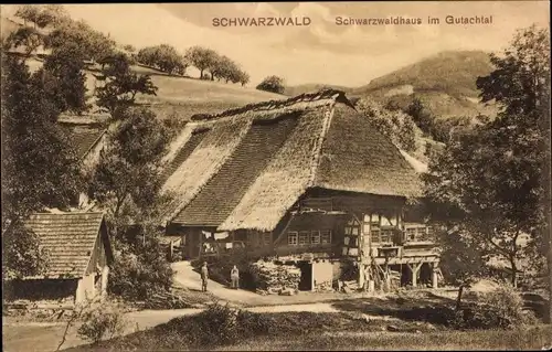 Ak Gutach im Breisgau Schwarzwald, Schwarzwaldhaus, Gesamtansicht