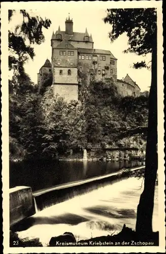 Ak Kriebstein in Mittelsachsen, Blick auf das Kreismuseum