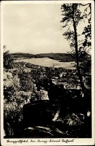 Ak Berggießhübel in Sachsen, von den Zehlstaer Wänden mit Panoramahöhe und Großen Horn