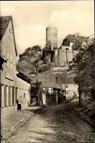 Ak Schönburg Saale in Sachsen Anhalt, Blick zur Burg