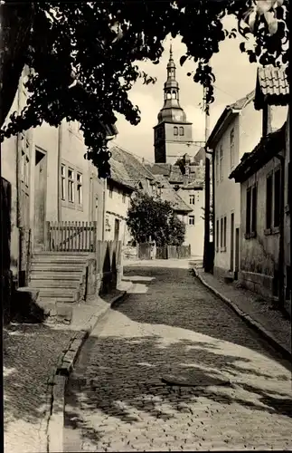 Ak Bad Frankenhausen am Kyffhäuser Thüringen, Oberkirchgasse, Straßenpartie