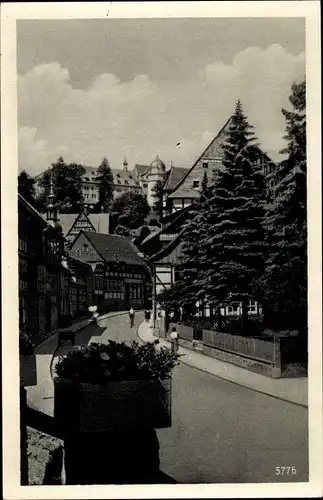Ak Stolberg im Harz, Niedergasse mit FDGB Heim, Straßenpartie
