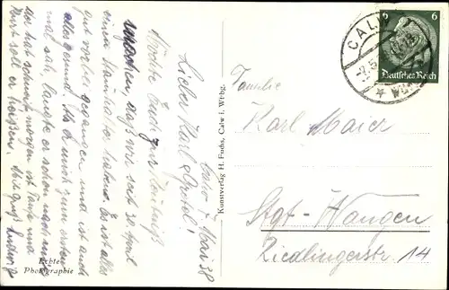 Ak Calw im Nordschwarzwald, Gasthof Zum Bären, Fachwerkhäuser