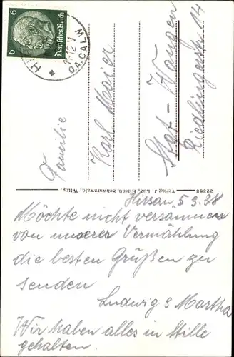 Ak Hirsau Calw im Schwarzwald, Ortsansicht, Gedicht von Ludwig Uhland