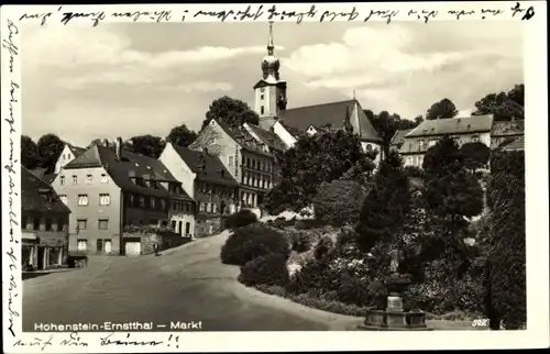 Ak Hohenstein Ernstthal in Sachsen, Markt, Kirche