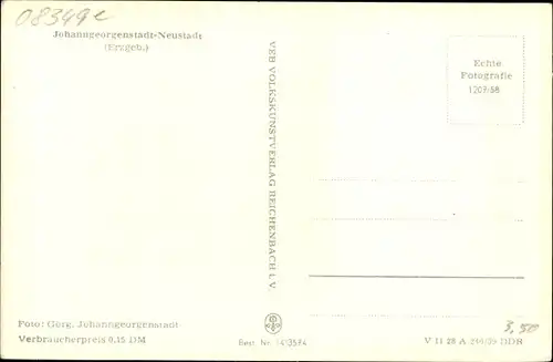 Ak Neustadt Johanngeorgenstadt im Erzgebirge Sachsen, Kulturhaus Karl Marx, Mittelschule, Postamt