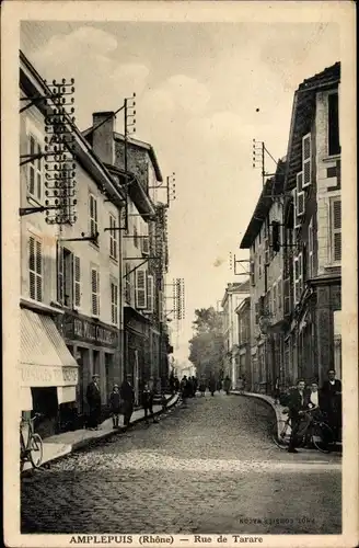 Ak Amplepuis Rhône, Rue de Tarare