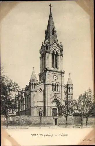 Ak Oullins Lyon Rhône, L'Eglise