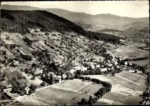 Ak Bassemberg Elsass Bas Rhin, Vue panoramique aerienne