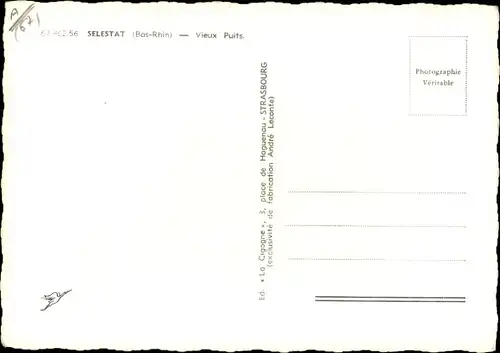 Ak Sélestat Schlettstadt Elsass Bas Rhin, Vieux Puits