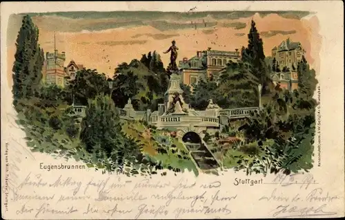 Litho Stuttgart in Württemberg, Eugensbrunnen