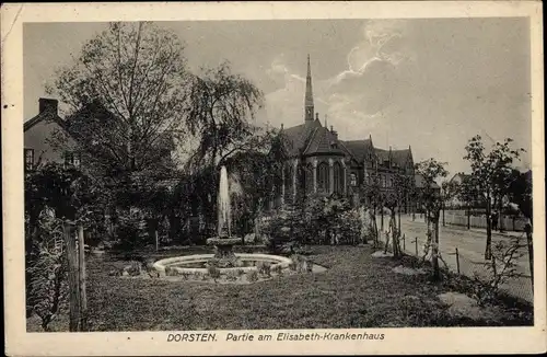 Ak Dorsten in Westfalen, Partie am Elisabeth-Krankenhaus