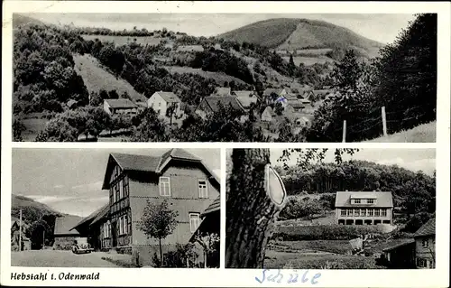 Ak Hebstahl Oberzent im Odenwald, Gesamtansicht, Pension