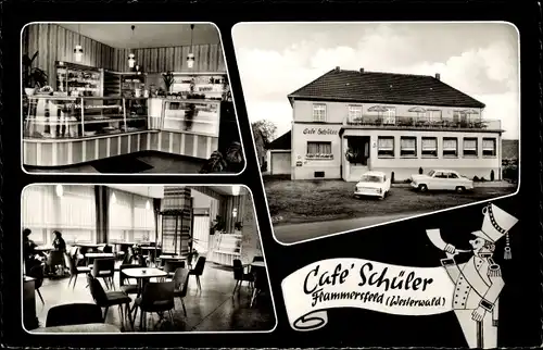 Ak Flammersfeld im Westerwald, Cafe Schüler, Innenansicht