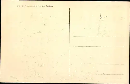 Ak Praha Prag Tschechien, Deutsches Haus am Graben