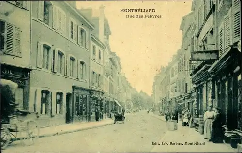 Ak Montbéliard Doubs, Rue des Febvres