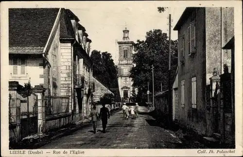 Ak Liesle Doubs, Rue de l'Eglise