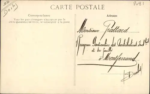 Ak Doubs Frankreich, Montagnes, Course de Bobsleighs, Un mauvais virage