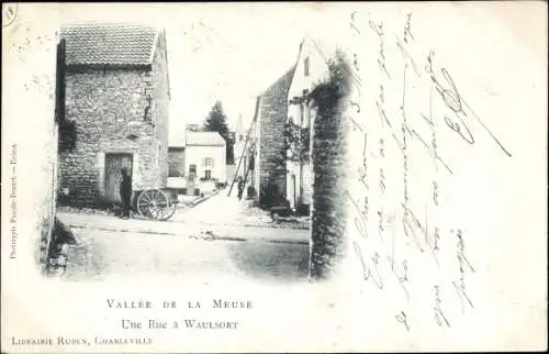 Ak Waulsort Ardennes, Une Rue