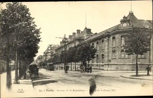 Ak Paris XI. Arrondissement Popincourt, Avenue de la Republique