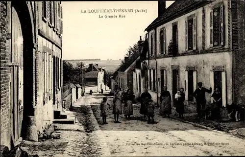 Ak La Louptière Thénard Aube, La Grande Rue
