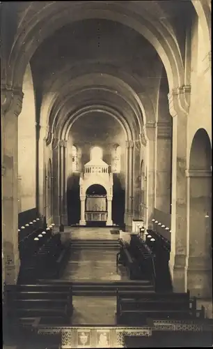 Ak Clervaux Clerf Luxembourg, Abbaye St. Maurice, Interieur de l'Eglise