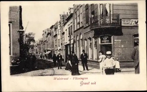 Ak Vlissingen Zeeland Niederlande, Walstraat, Geschäft