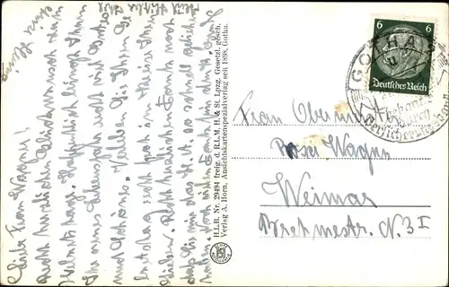 Ak Gotha in Thüringen, Fliegeraufnahme, Panoramablick auf die Stadt